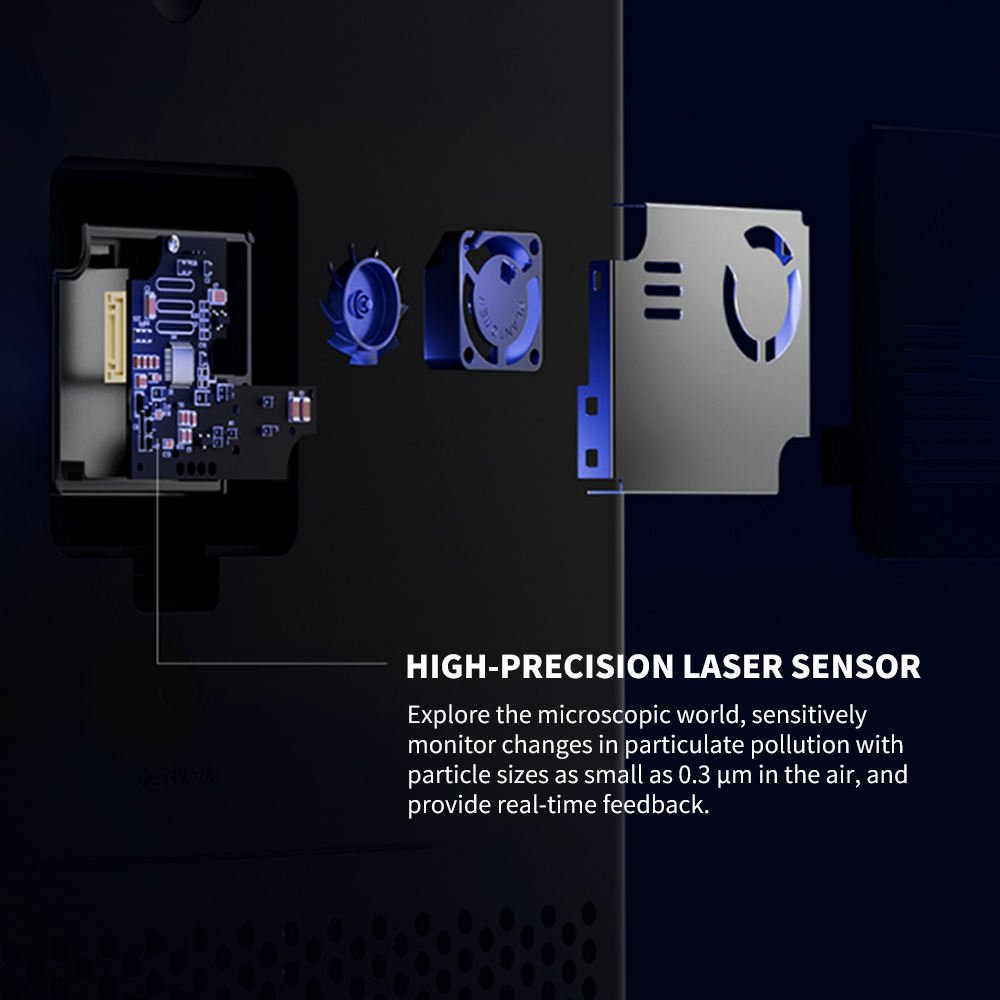 Air Purifier 4 Lite LED Display Quadruple Purification Aldehyde Removal Home Air Ionizer Low Noise - Image 3